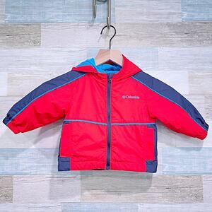 COLUMBIA Jabber Monkey Winter Jacket Red Fleece Toddler Boy 12M 12 Months